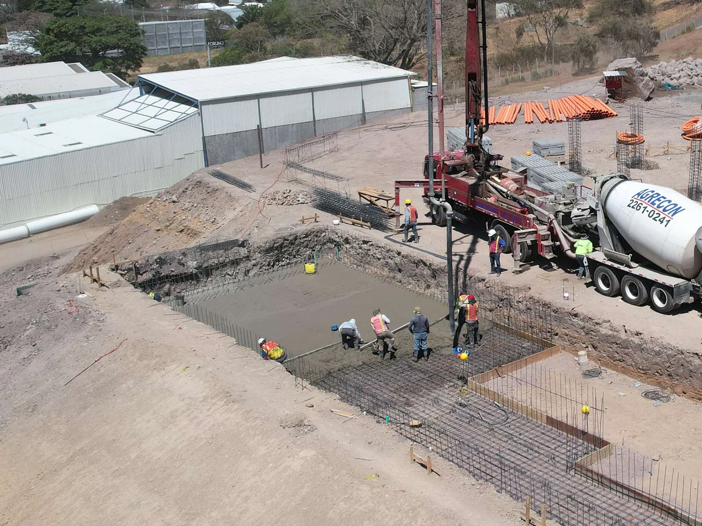 Colado de concreto con bomba