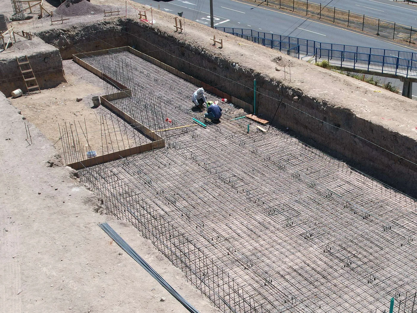 Armado de acero antes del colado